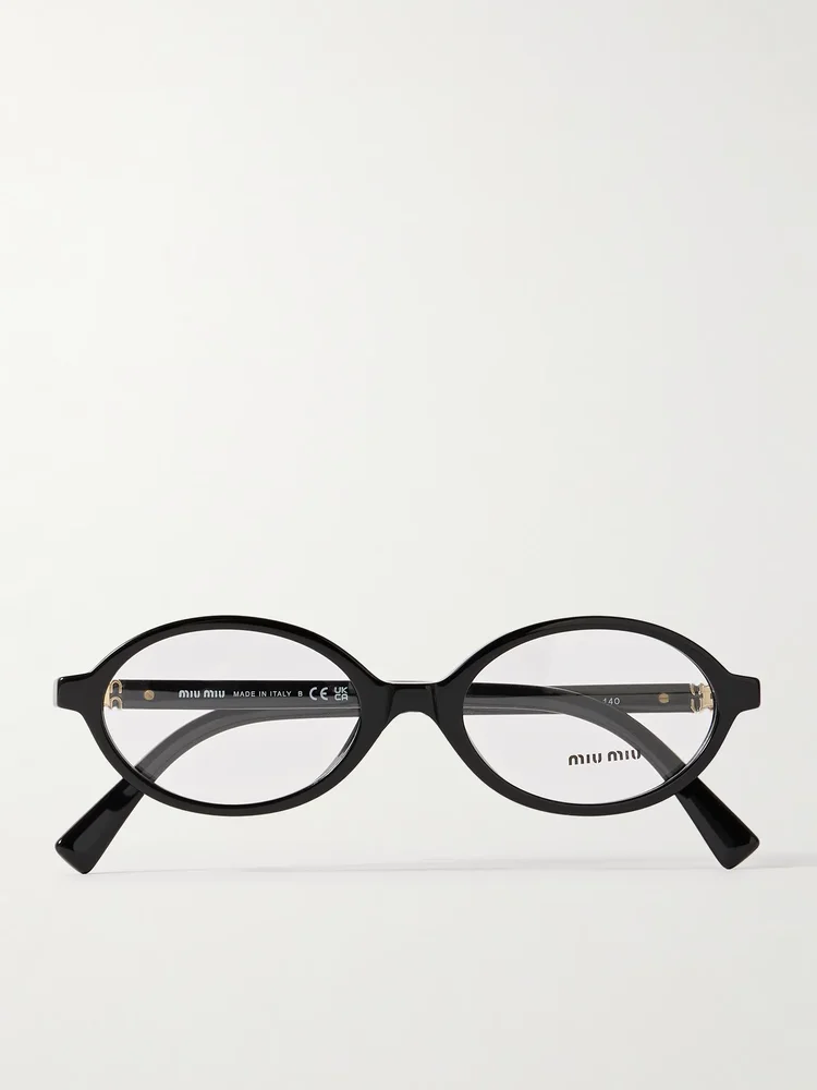 Oval-frame acetate optical glasses
