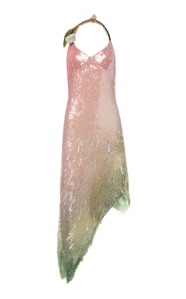 Ombre Sequined Midi Dress