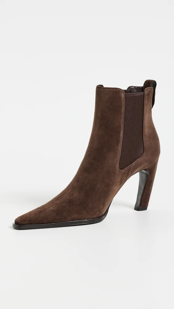 Romy Suede Chelsea Heel Boots 85mm
