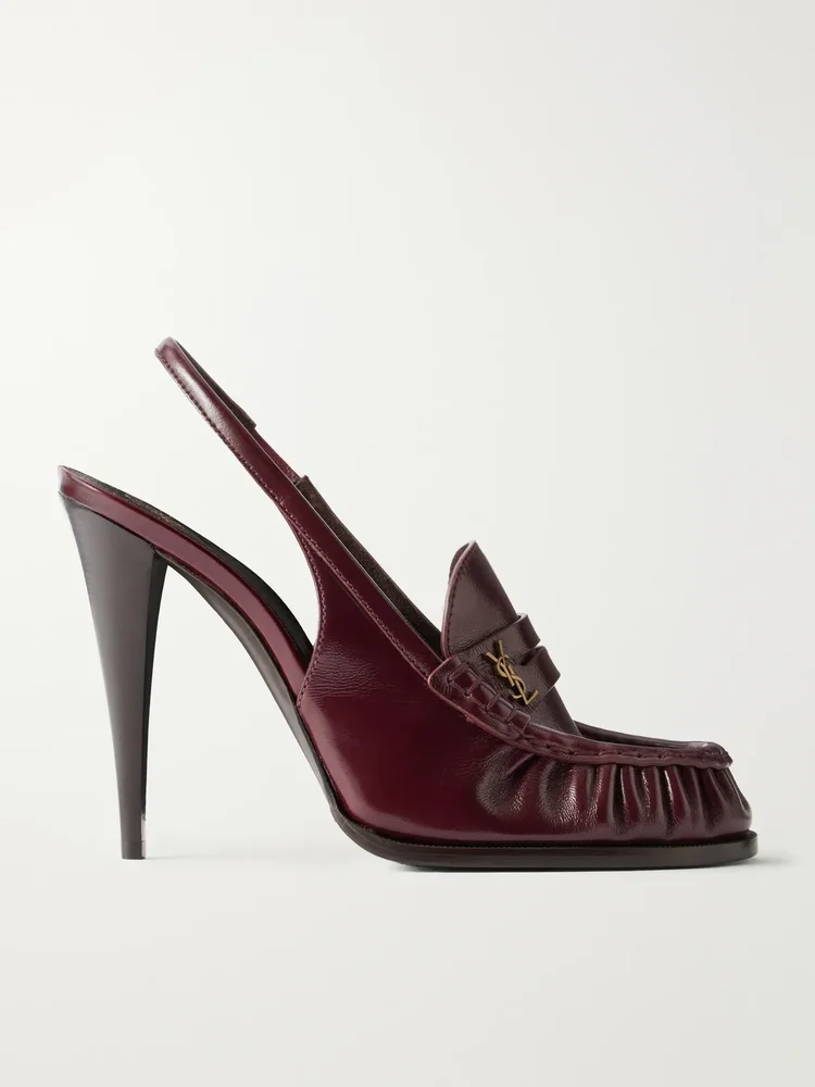 le loafer 110 cassandre embellished leather slingback pumps