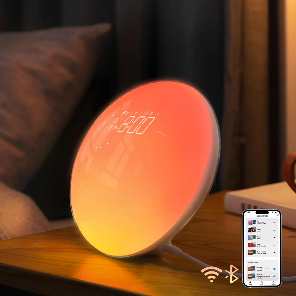 Dekala Smart Sunrise Alarm Clock with App Control and Bluetooth Speaker Light