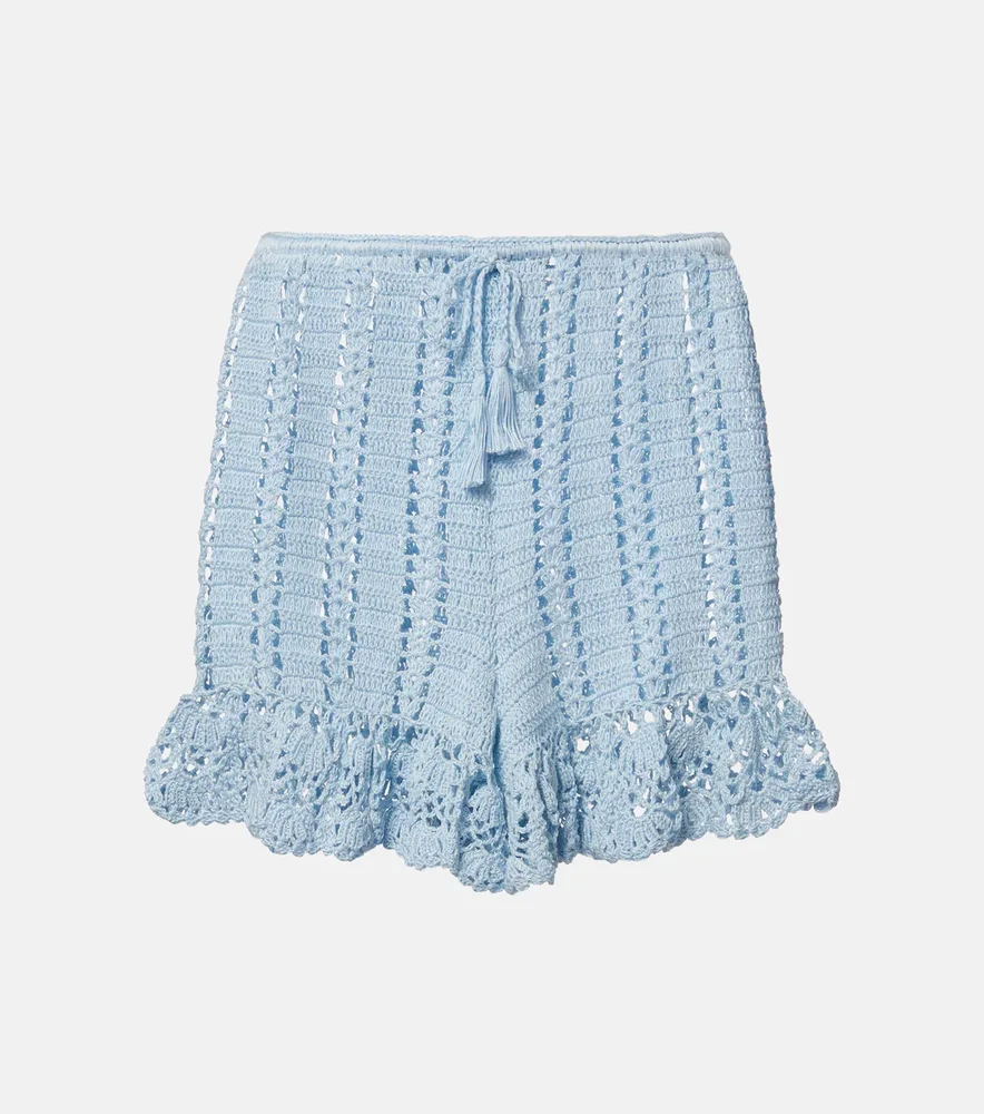 Crochet cotton shorts