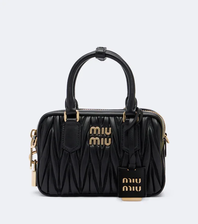 Arcadie matelassé leather top-handle bag