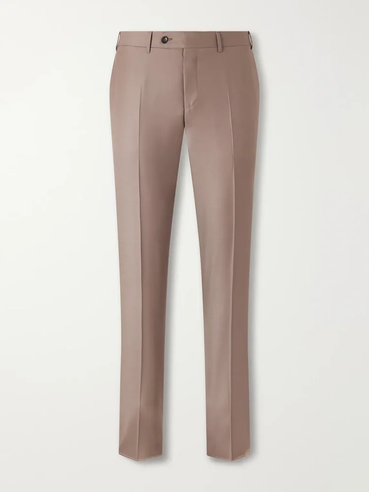 Slim-Fit Wool-Twill Suit Trousers