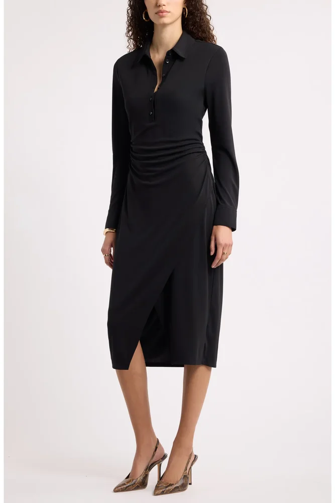 Polo Wrap Midi Dress