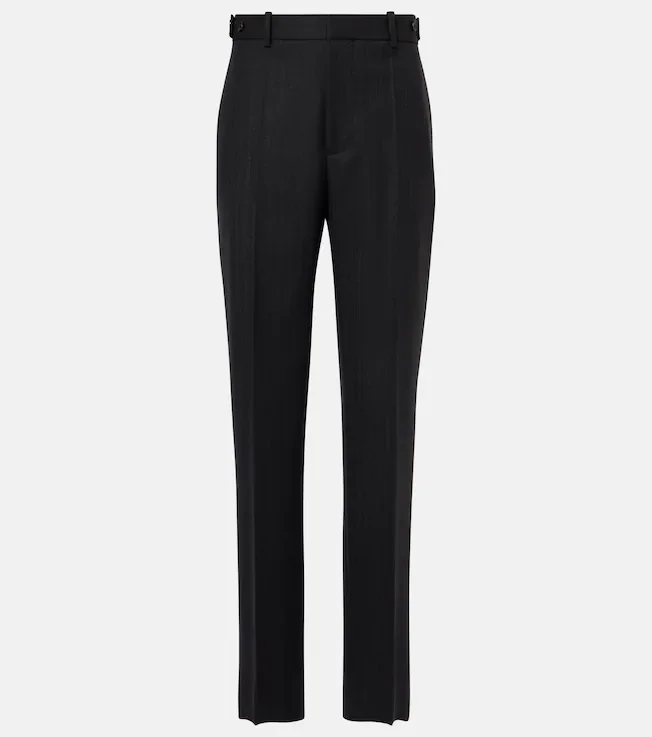 Wool tapered pants