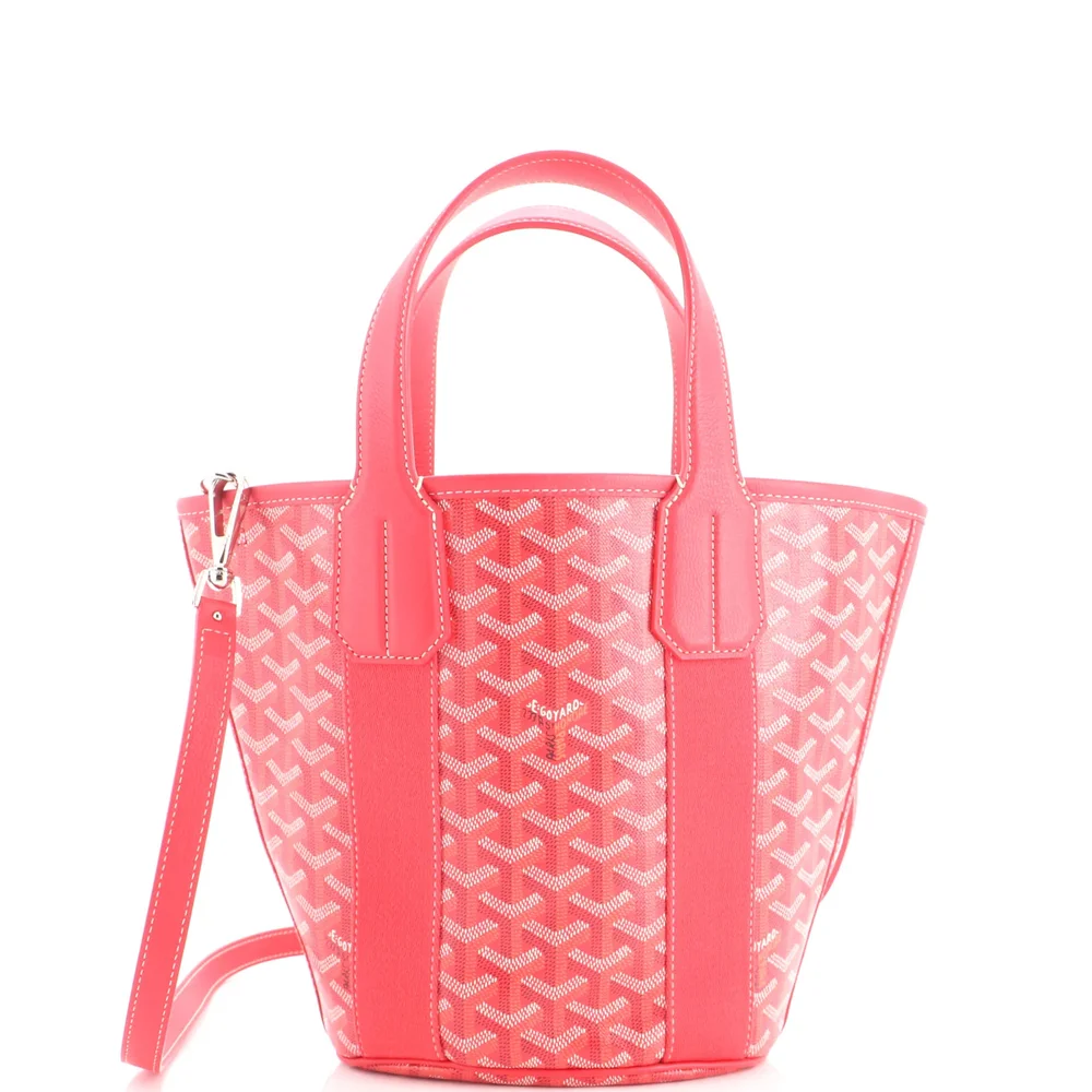 Pre-Owned Belharra Tote Coated Canvas PM in Red