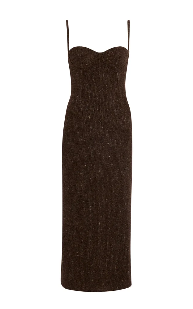 Jocey Tweed Midi Dress