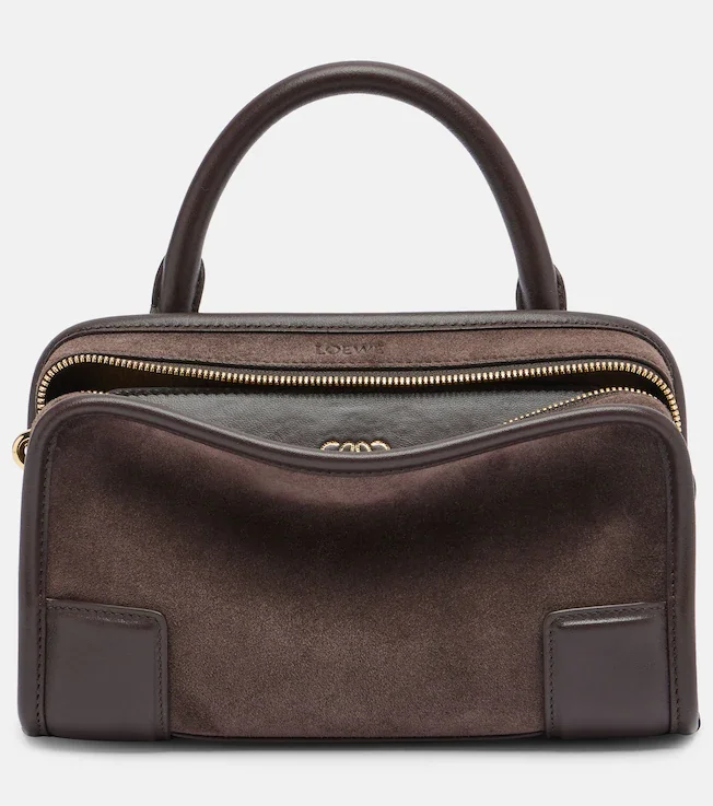 Amazona 180 Mini suede top-handle bag