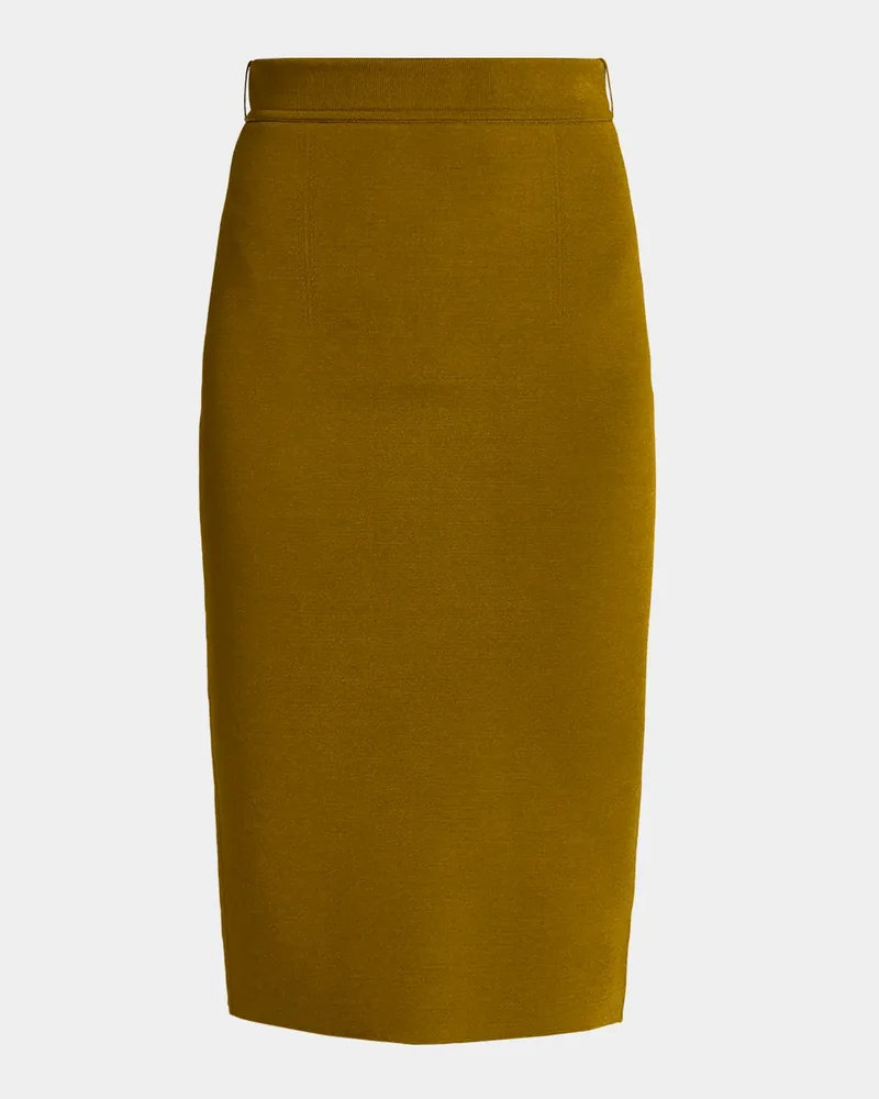Olivinegr Pencil Skirt
