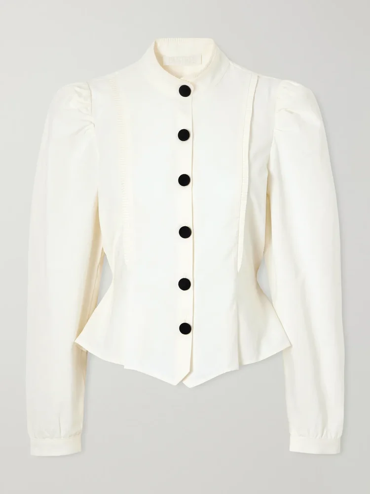 Luchita cotton-poplin blouse