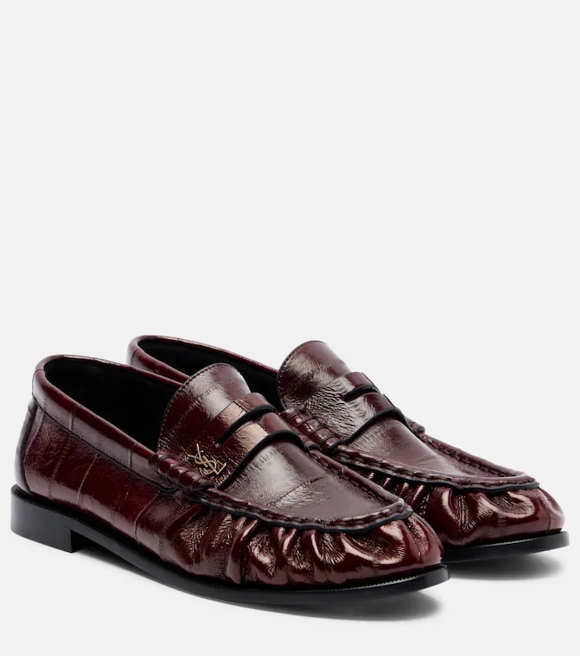 Le Loafer eel leather penny loafers