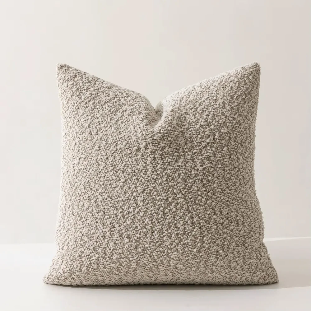 Soft Chenille Boucle-Style Throw Pillow Cover
