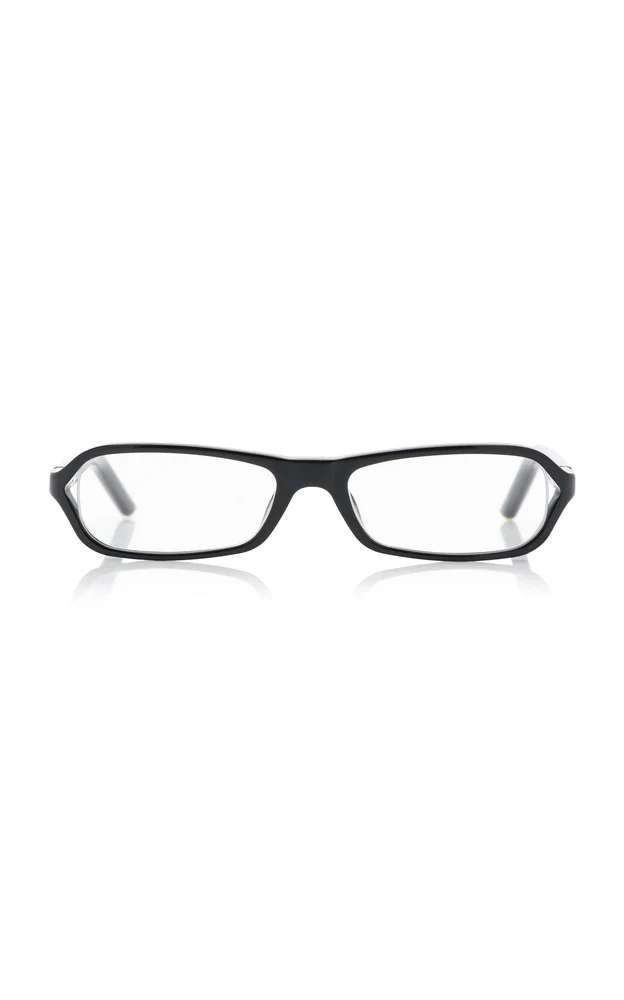 Slim Square-Frame Acetate Glasses