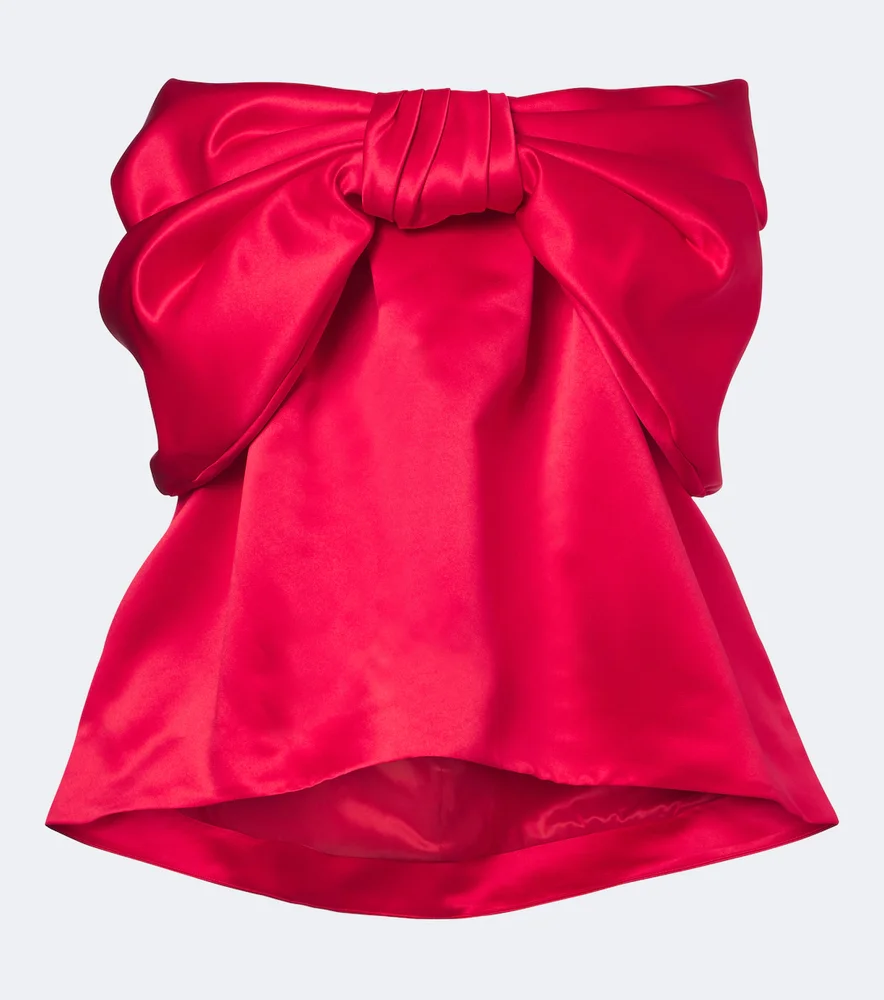 Bow-detail satin top