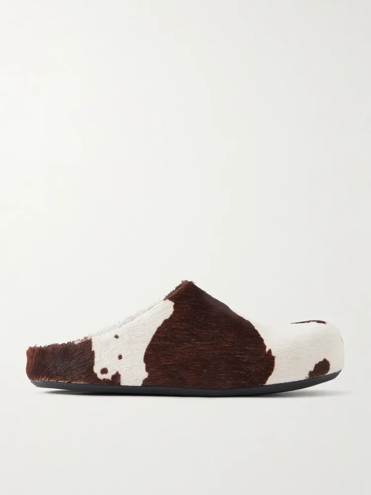 Fussbett calf hair clogs