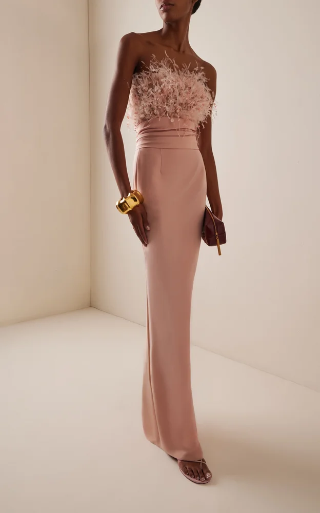 Point D'esprit Silk Faille Gown