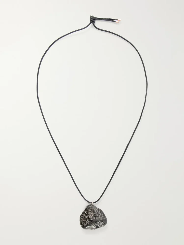 Ceramic pendant cord necklace