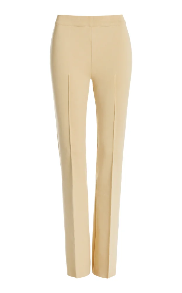 Long Kick Stretch-Cotton Flared Pants
