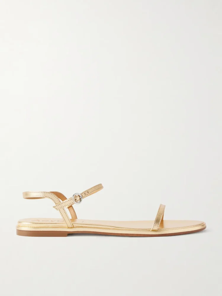 Nettie metallic leather sandals