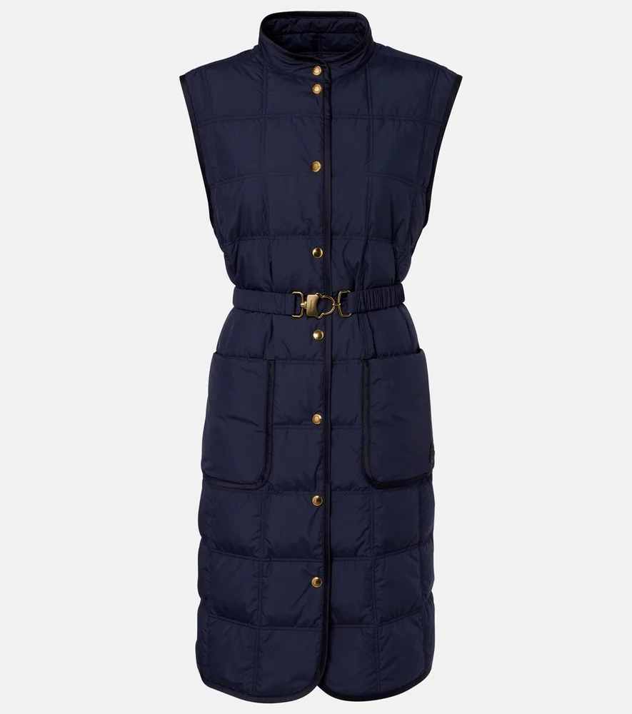 Cygnette belted quilted down vest