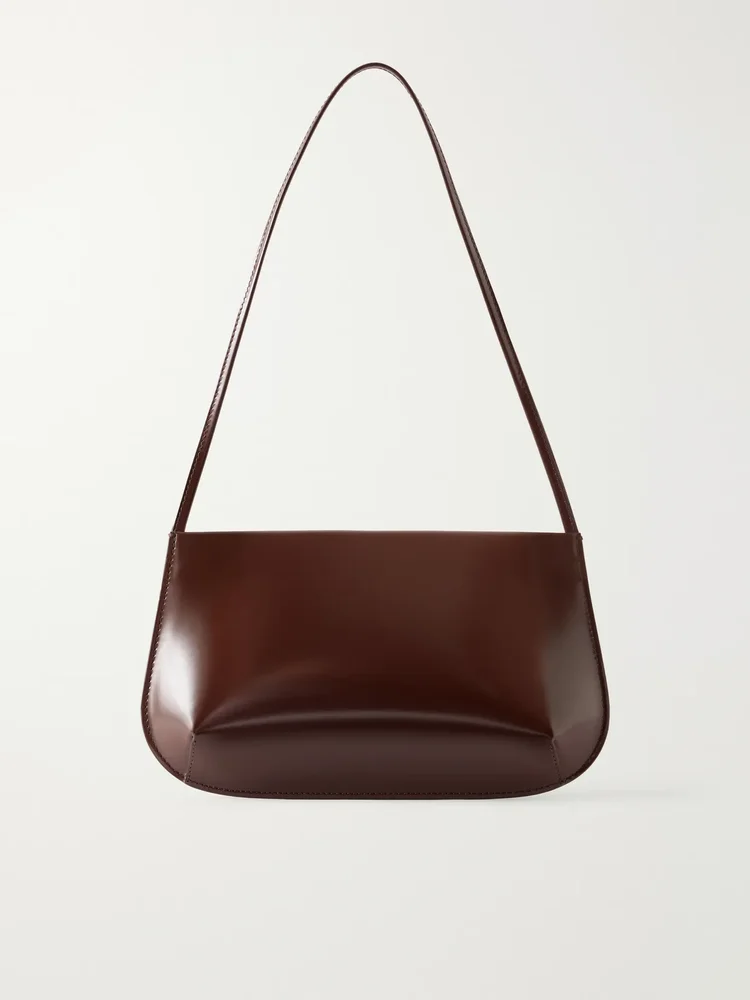 Bra leather shoulder bag