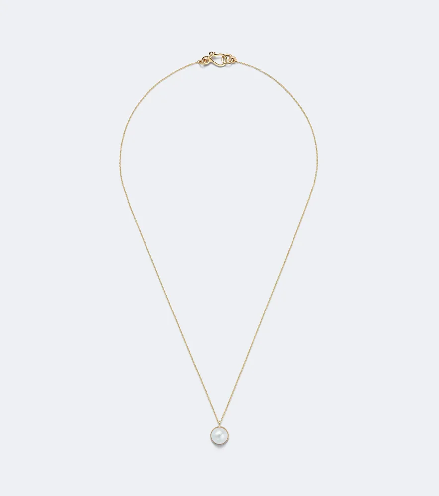 Luce Simple 14kt Gold Necklace with Freshwater Pearl