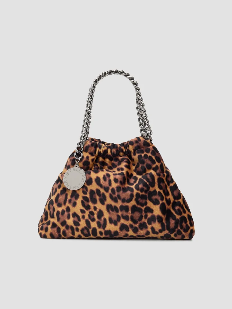 Falabella Mini Leopard-Print 3-Chain Shoulder Bag