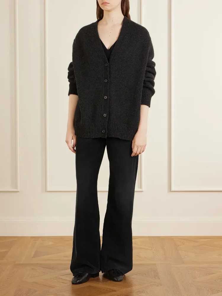 Eglitta high-waist stretch-cotton corduroy wide-leg pants