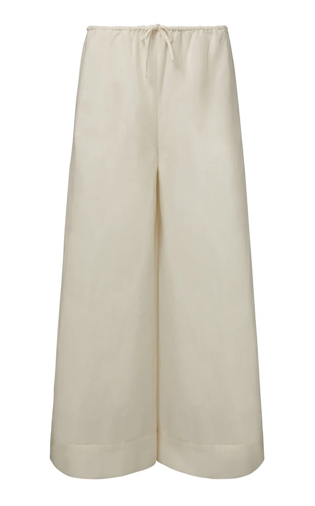 Air Linen Wide Leg Drawstring Pants