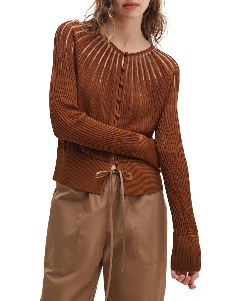 Aubrey Fine Open Knit Cardigan