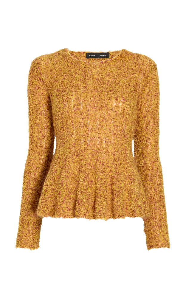 Joelle Looped Mohair-Silk Blend Top