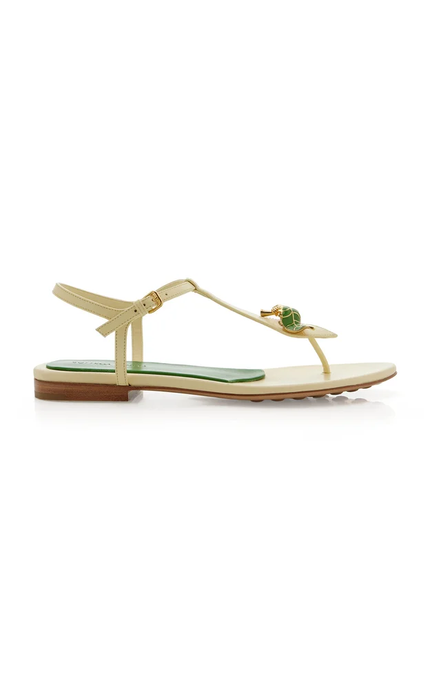 Rana Bamboo-Detailed Leather Sandals