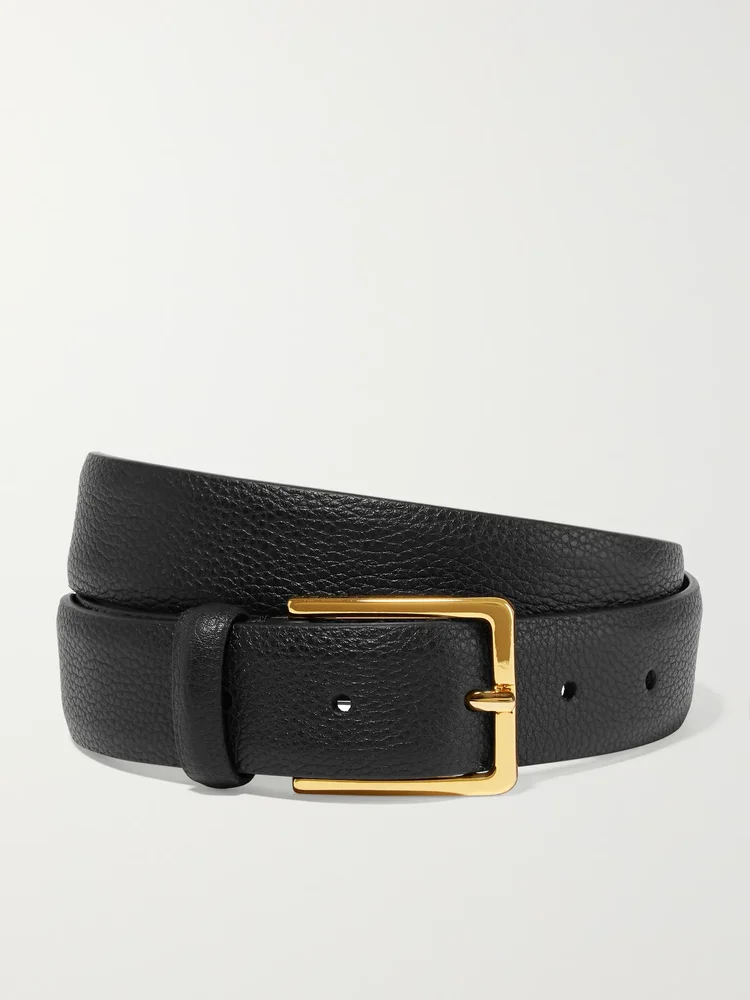 Textured-leather belt