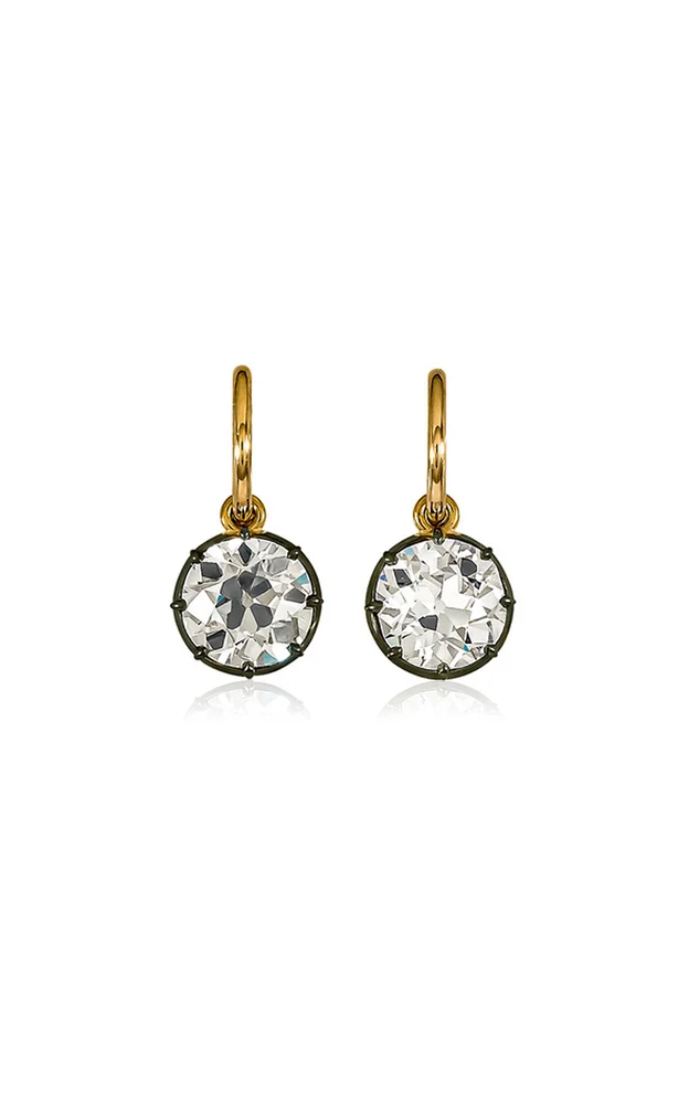 18K Yellow Gold Diamond Earrings