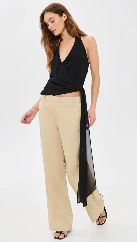 Arlowe Halter Wrap Top