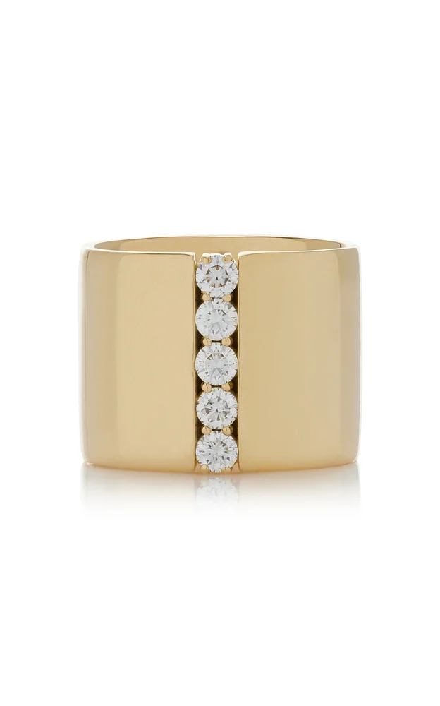 18k Yellow Gold Honey Cigar Band Ring