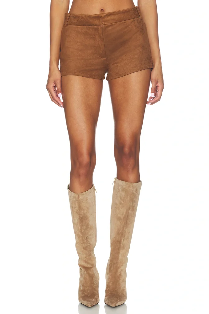 Priya Faux Suede Hot Short