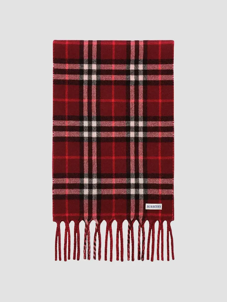 Check Cashmere Reversible Scarf