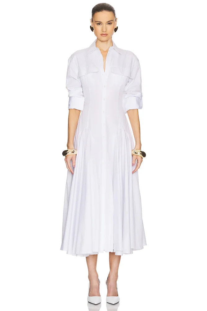 Godet Shirt Dress