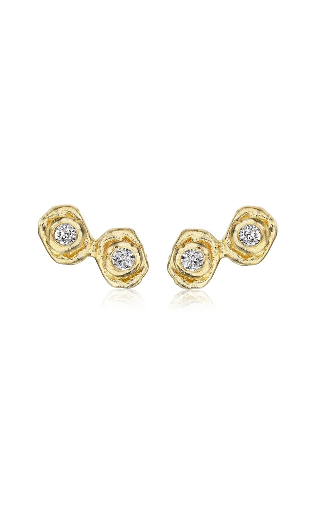 Romantica IV 14K Yellow Gold Diamond Earrings