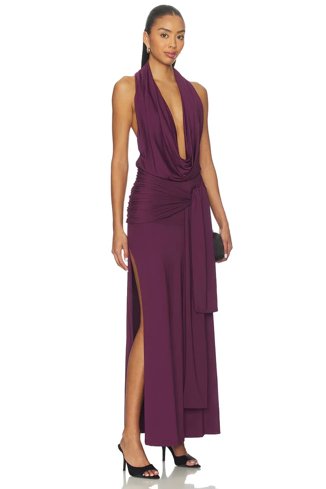 Arwen Maxi Dress In Plum