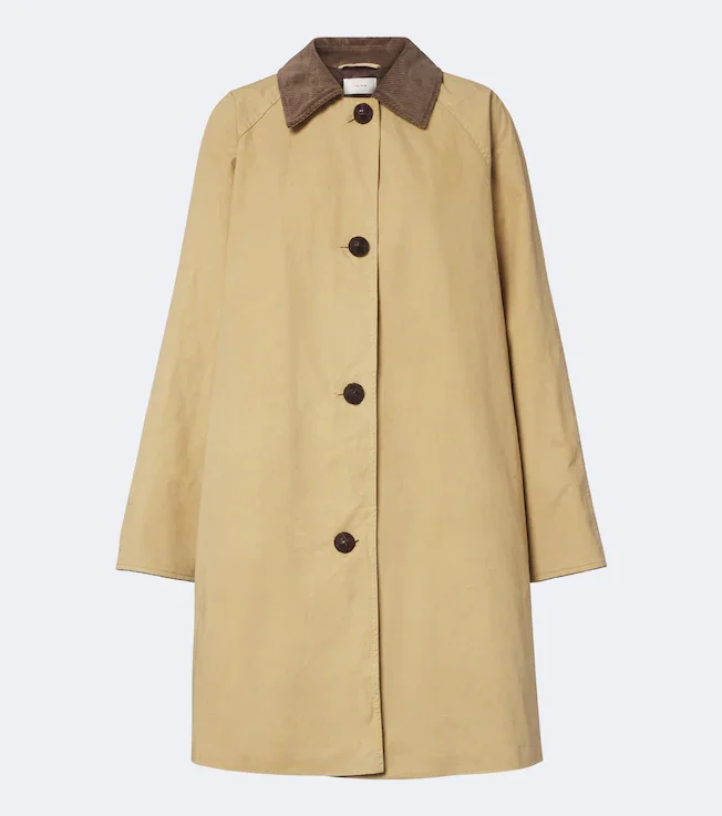 Ina cotton gabardine car coat