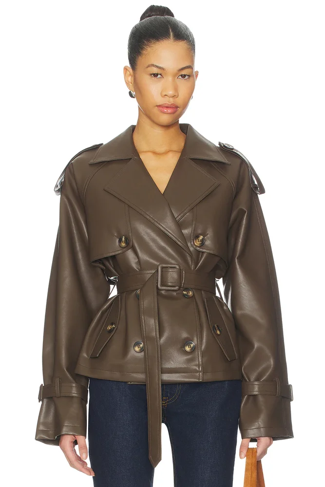 Ahmeira Faux Leather Jacket
