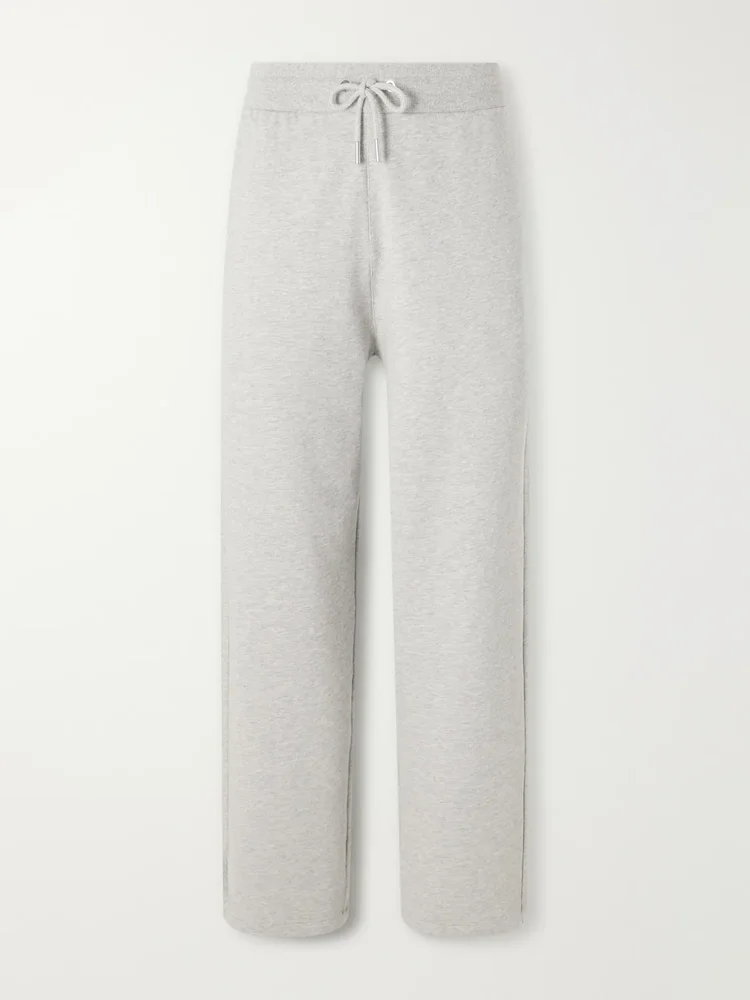 Straight-Leg Cotton-Blend Jersey Sweatpants
