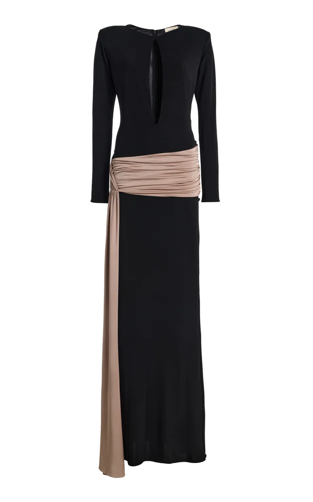 Exclusive Heat Crepe Maxi Dress
