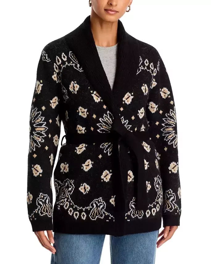 Shawl Collar Belted Cardigan - Exclusive