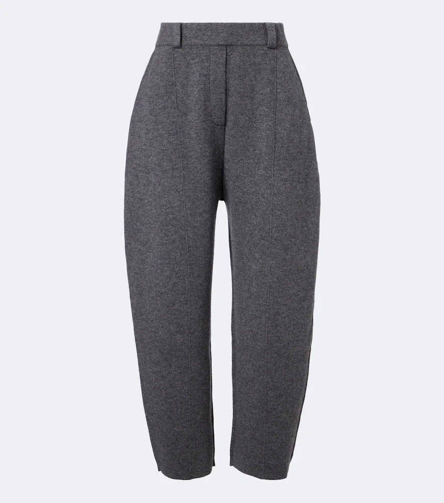 Wrenda cashmere barrel-leg pants