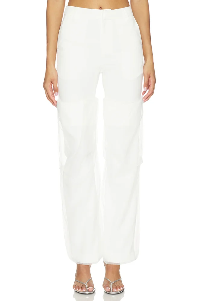 Mesh Panel Long Pant