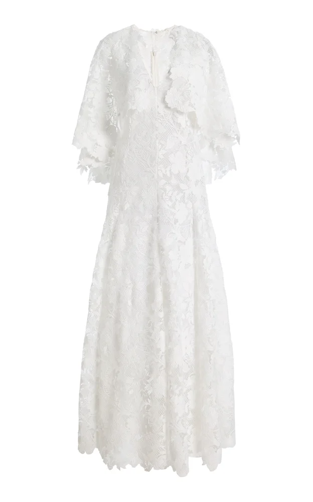 Hibiscus Guipure Lace Maxi Dress